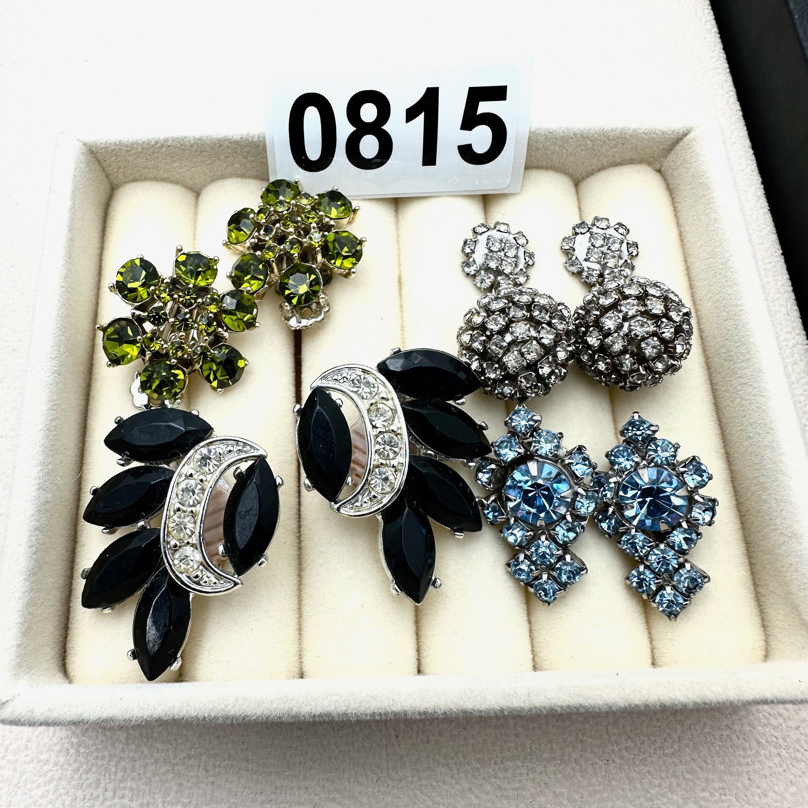Vintage Jewelry Group Lot Rhinestone Clip Earrings 1 Sarah Coventry Other 3 Unsigned (1 of 2)