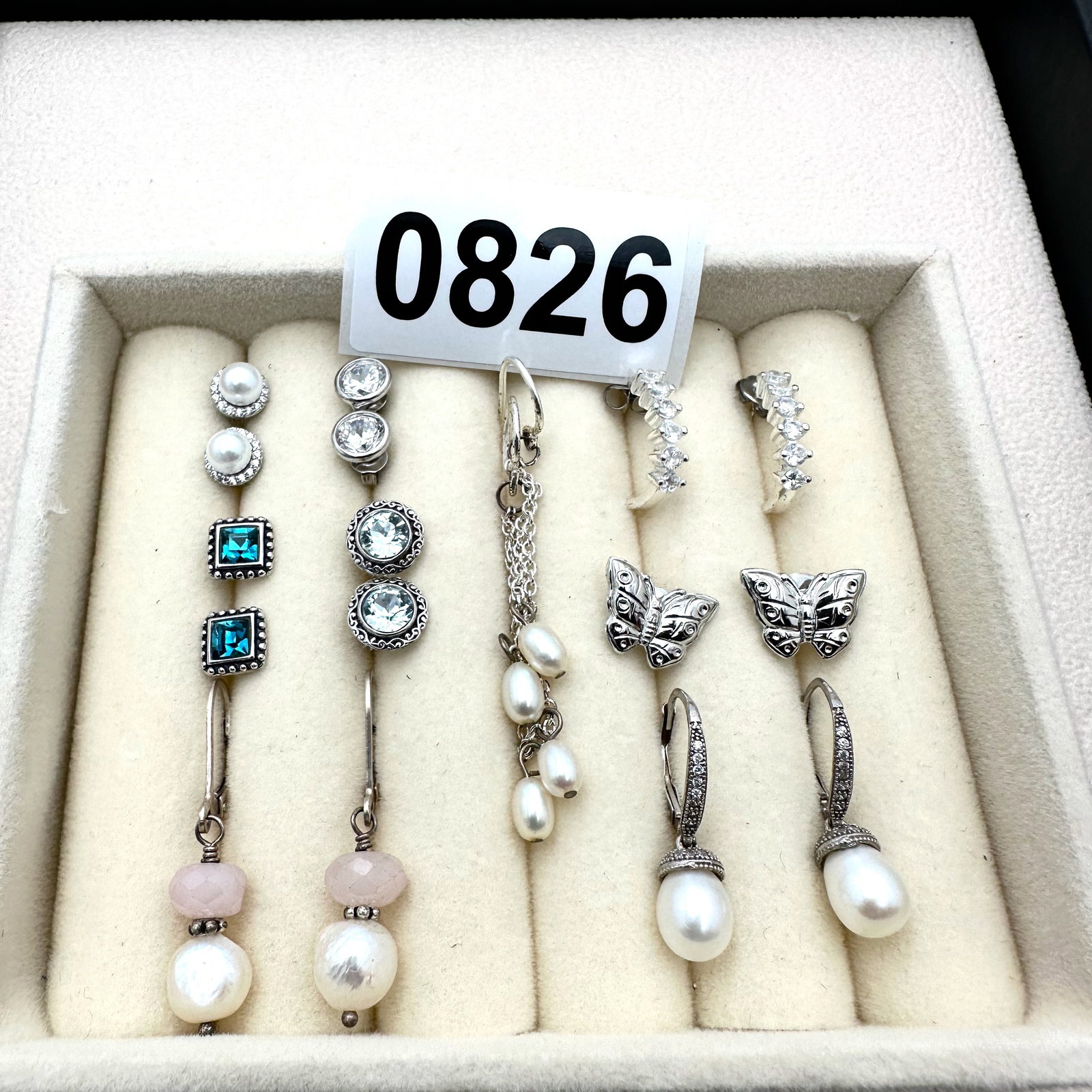 Jewelry Group Lot Pierced Earrings Sterling Silver Gold Plated Pearls Gemstones CZs: Jewelry Group Lot Pierced Earrings Sterling Silver Gold Plated Pearls Gemstones CZs