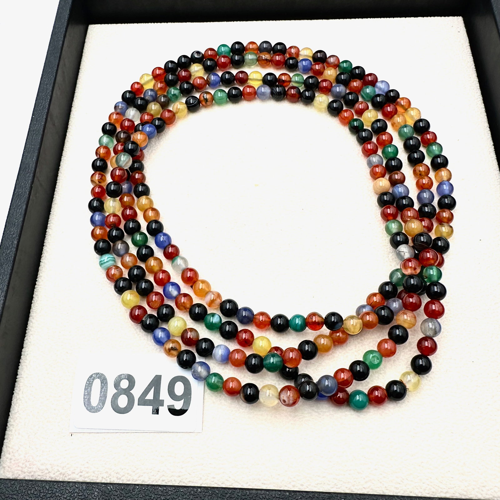 Multi Gemstone 50 Inch Bead Necklace Single Strand (1 of 2)