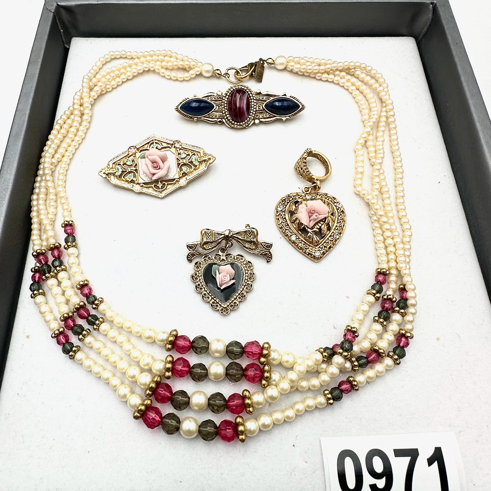 Vintage 1928 Brand Necklace and Brooches (1 of 2)