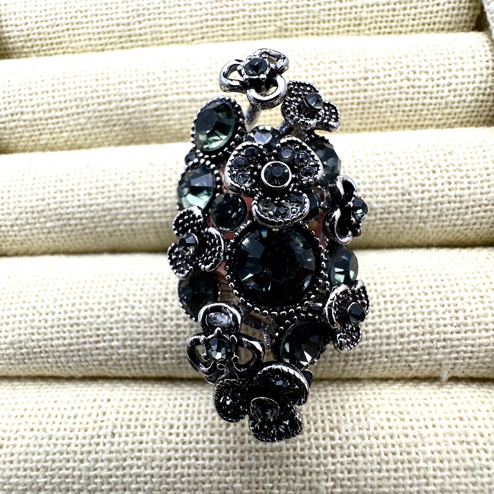 Huge Green Crystal Stainless Steel Statement Ring Size 10 Original Tag Attached from JTV: Huge Green Crystal Stainless Steel Statement Ring Size 10 Original Tag Attached from JTV