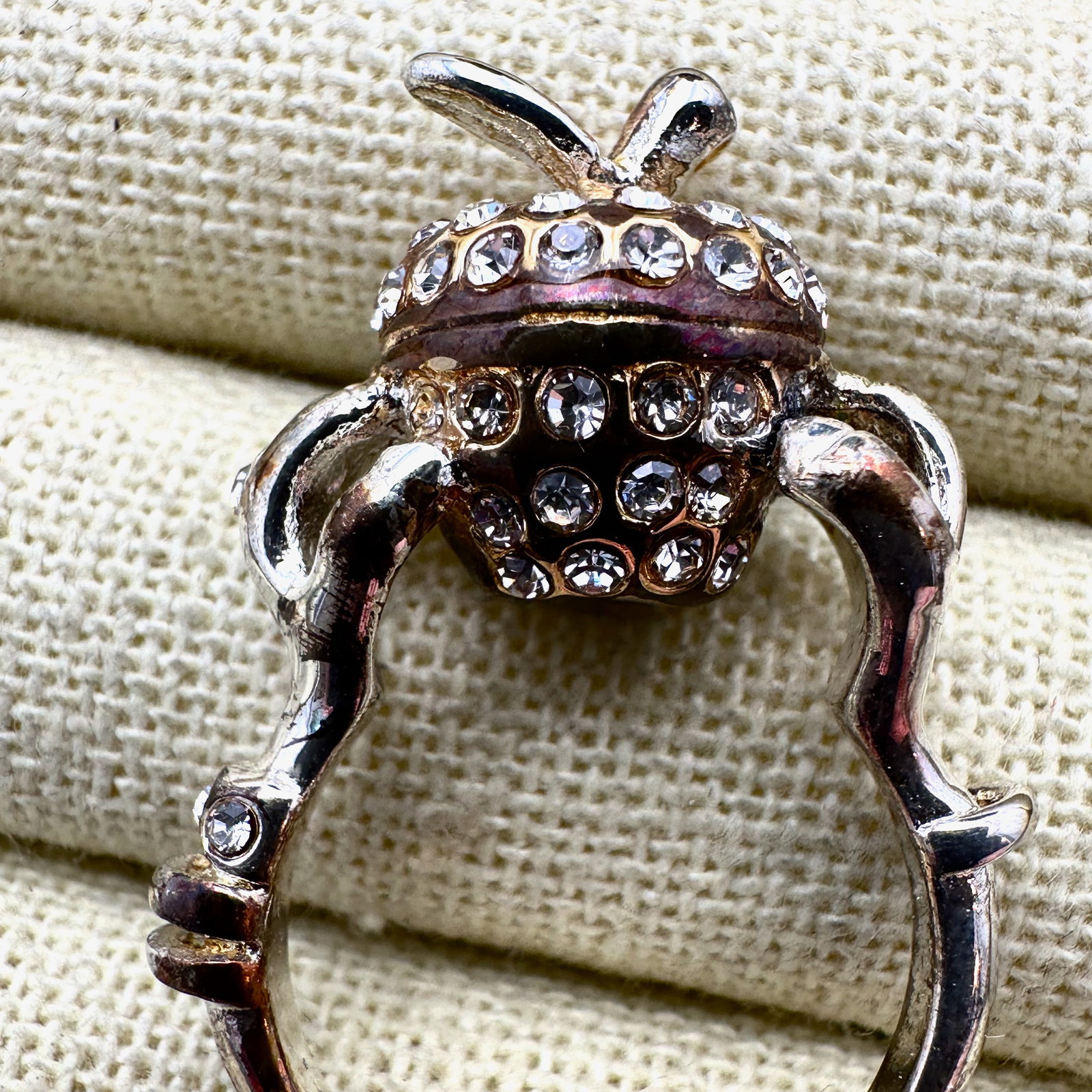 Unusual Hands Holding Apple Crystal Stainless Steel Ring From JVC: Unusual Hands Holding Apple Crystal Stainless Steel Ring From JVC