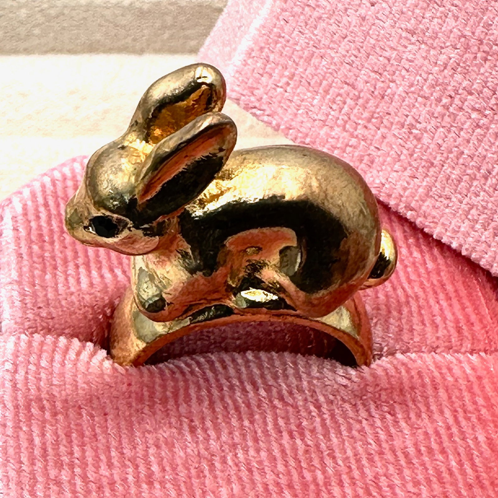 Gold Plated Bunny Rabbit Ring Size 7 Ring Box Included: Gold Plated Bunny Rabbit Ring Size 7 Ring Box Included