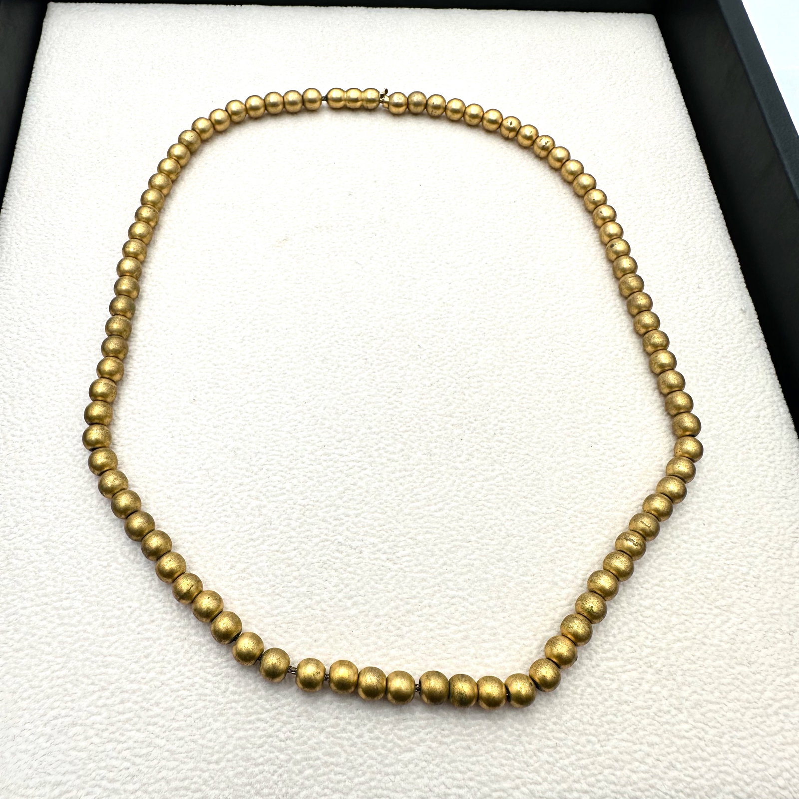 Vintage Gold Filled Bead Necklace 16 Inch (1 of 2)