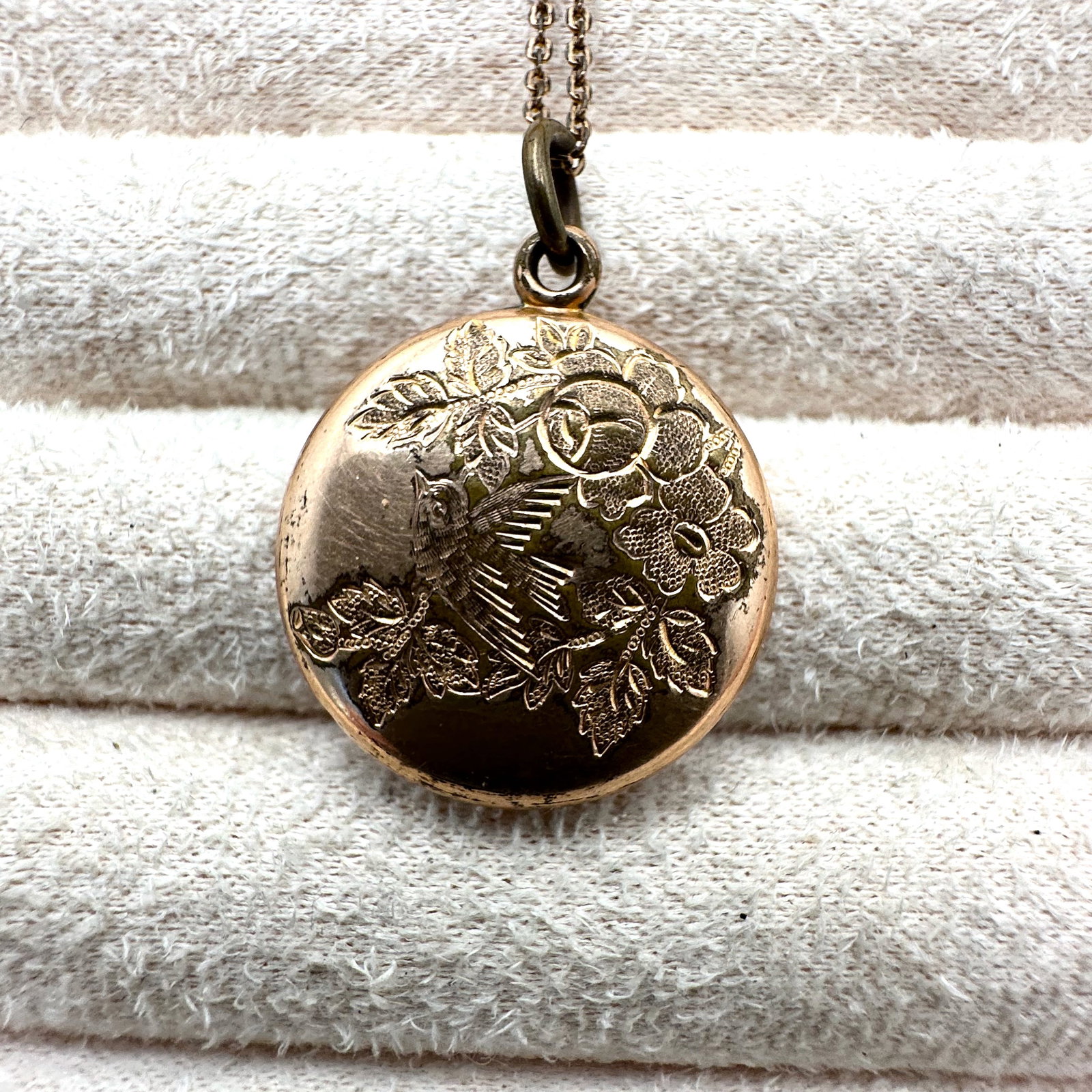 Antique Vintage Gold Filled Pendant Necklace 17 Inch Chain: Antique Vintage Gold Filled Pendant Necklace 17 Inch Chain