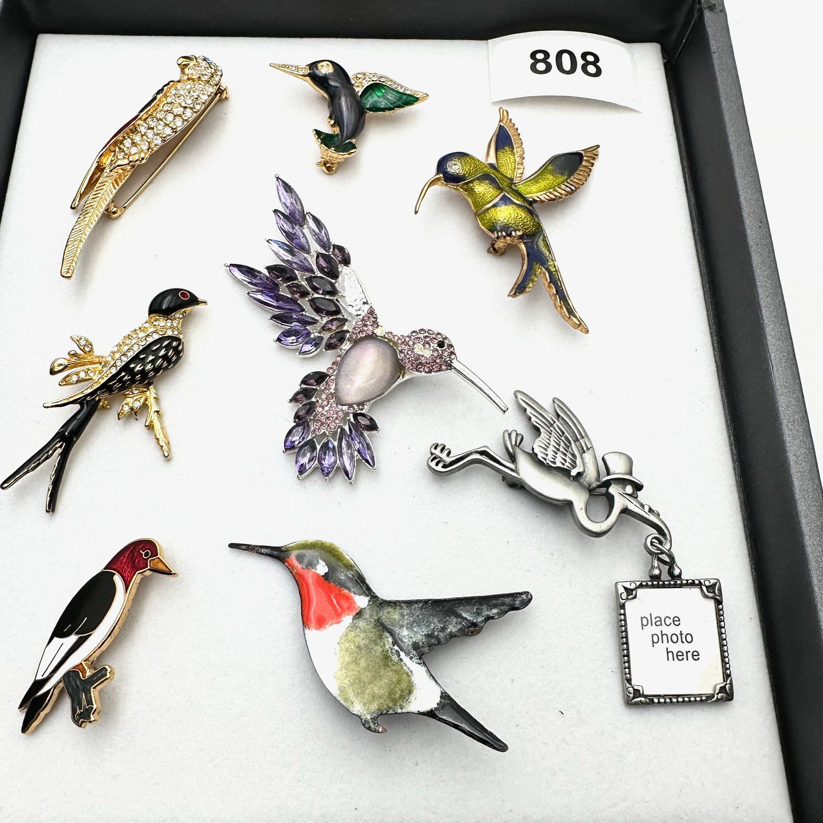 Vintage Group Jewelry Lot Figural Bird Brooches Pins Gold and Silver Tone (1 of 2)