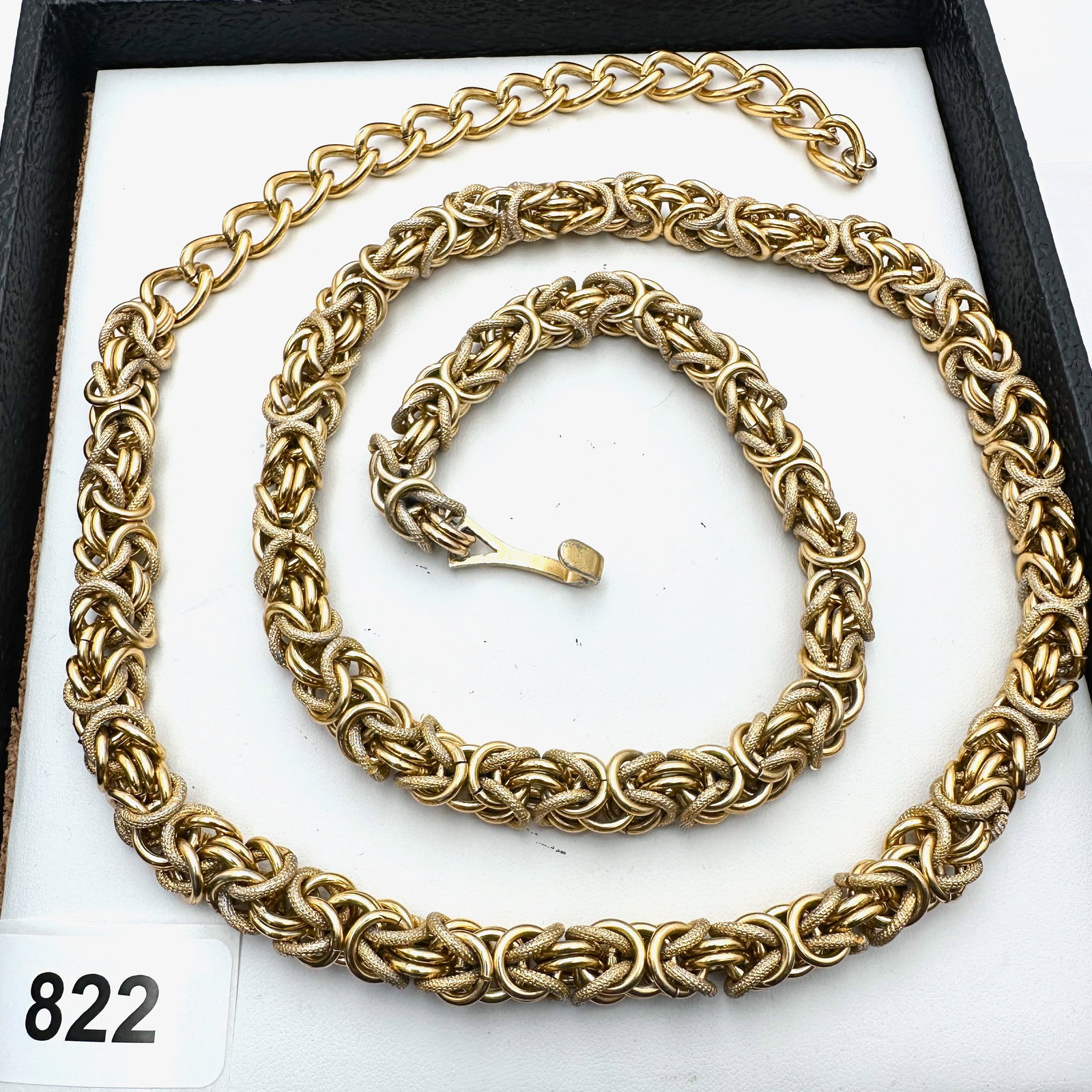 Vintage Gold Tone Byzantine Chain Belt or Long Necklace 36 Inch: Vintage Gold Tone Byzantine Chain Belt or Long Necklace 36 Inch