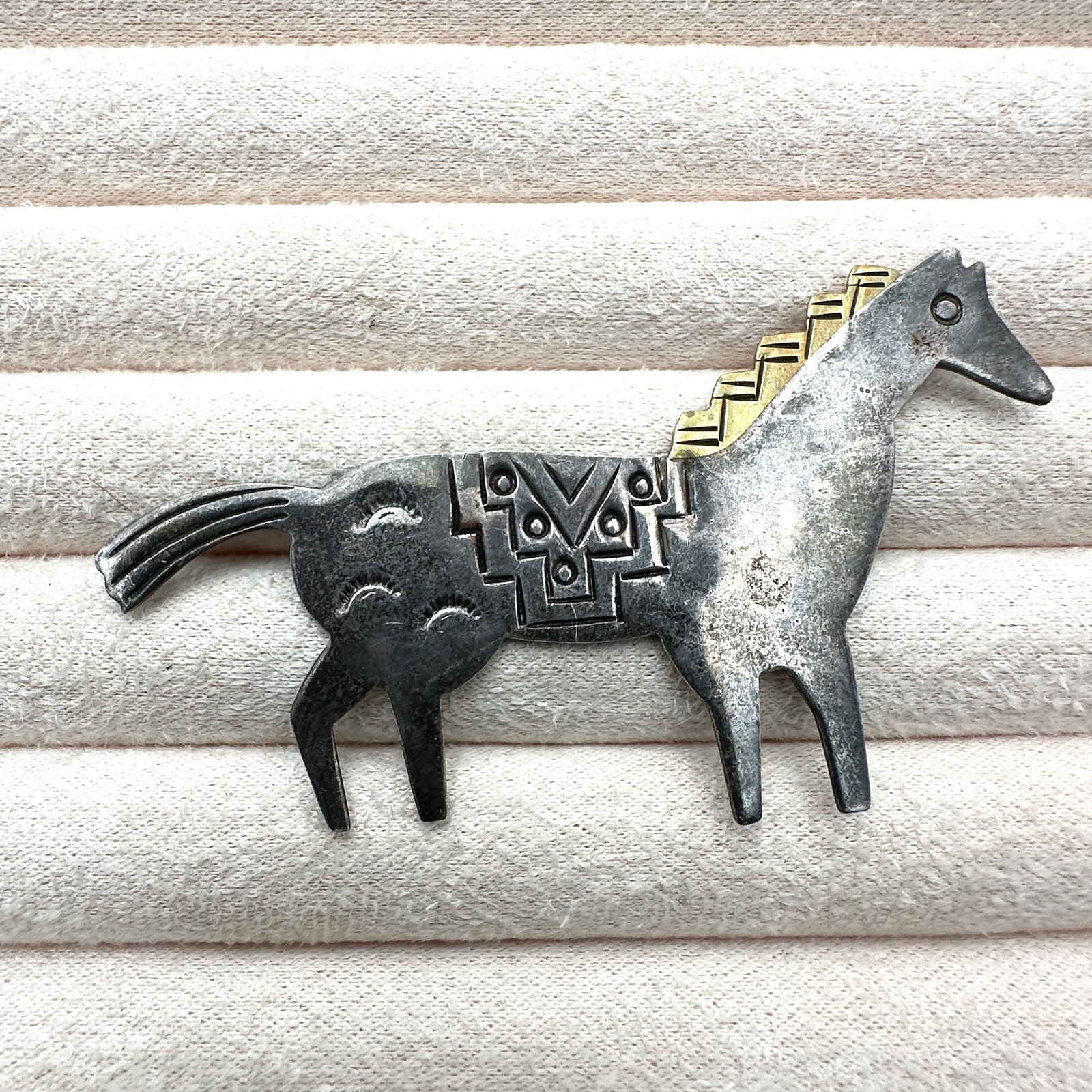 Vintage Taxco Mexico Sterling Silver Horse Brooch Pin 3 Inch Weight 11 Grams: Vintage Taxco Mexico Sterling Silver Horse Brooch Pin 3 Inch Weight 11 Grams