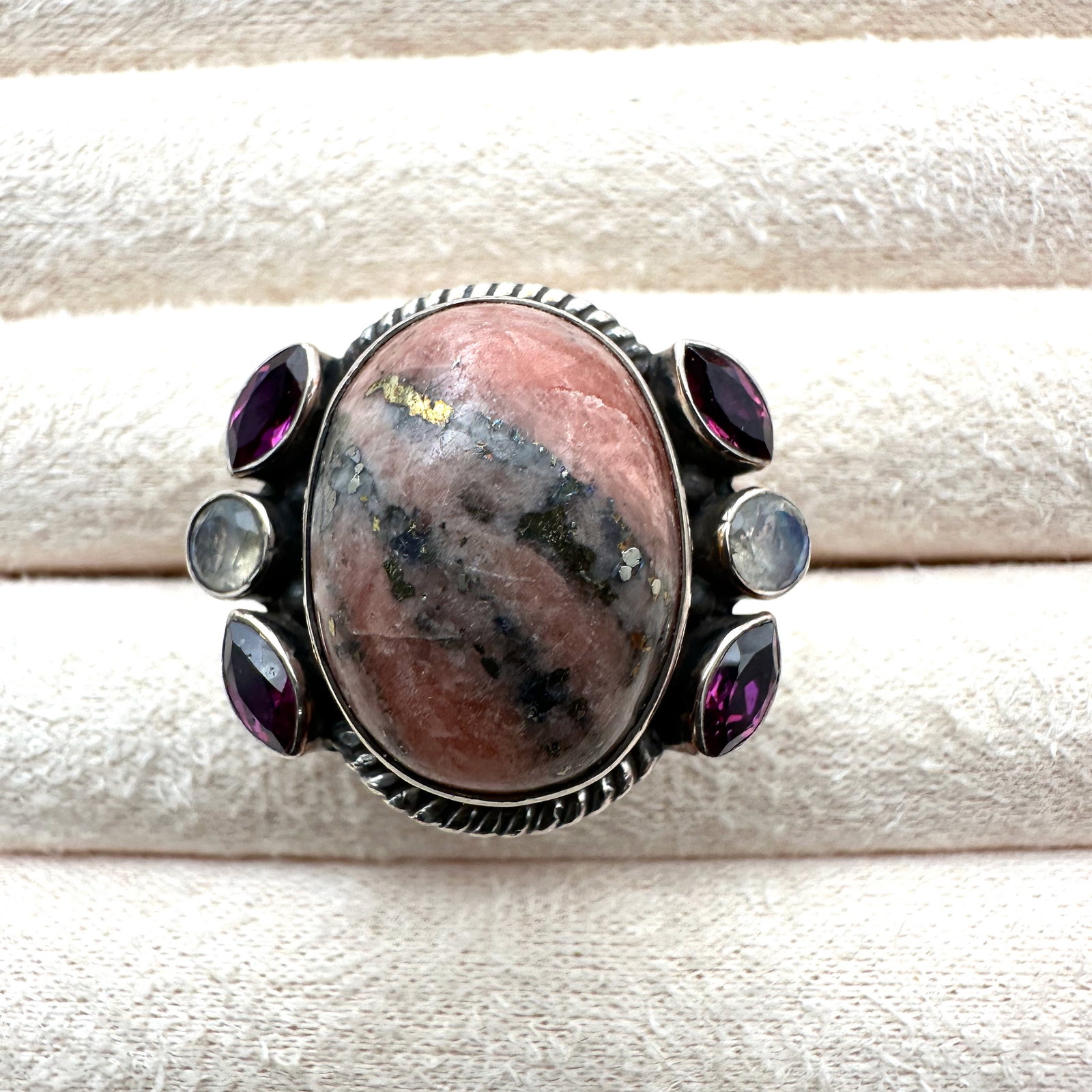 Nicky Butler Multi Gemstone Sterling Silver Ring Size 8 Weight 16 Grams: Nicky Butler Multi Gemstone Sterling Silver Ring Size 8 Weight 16 Grams