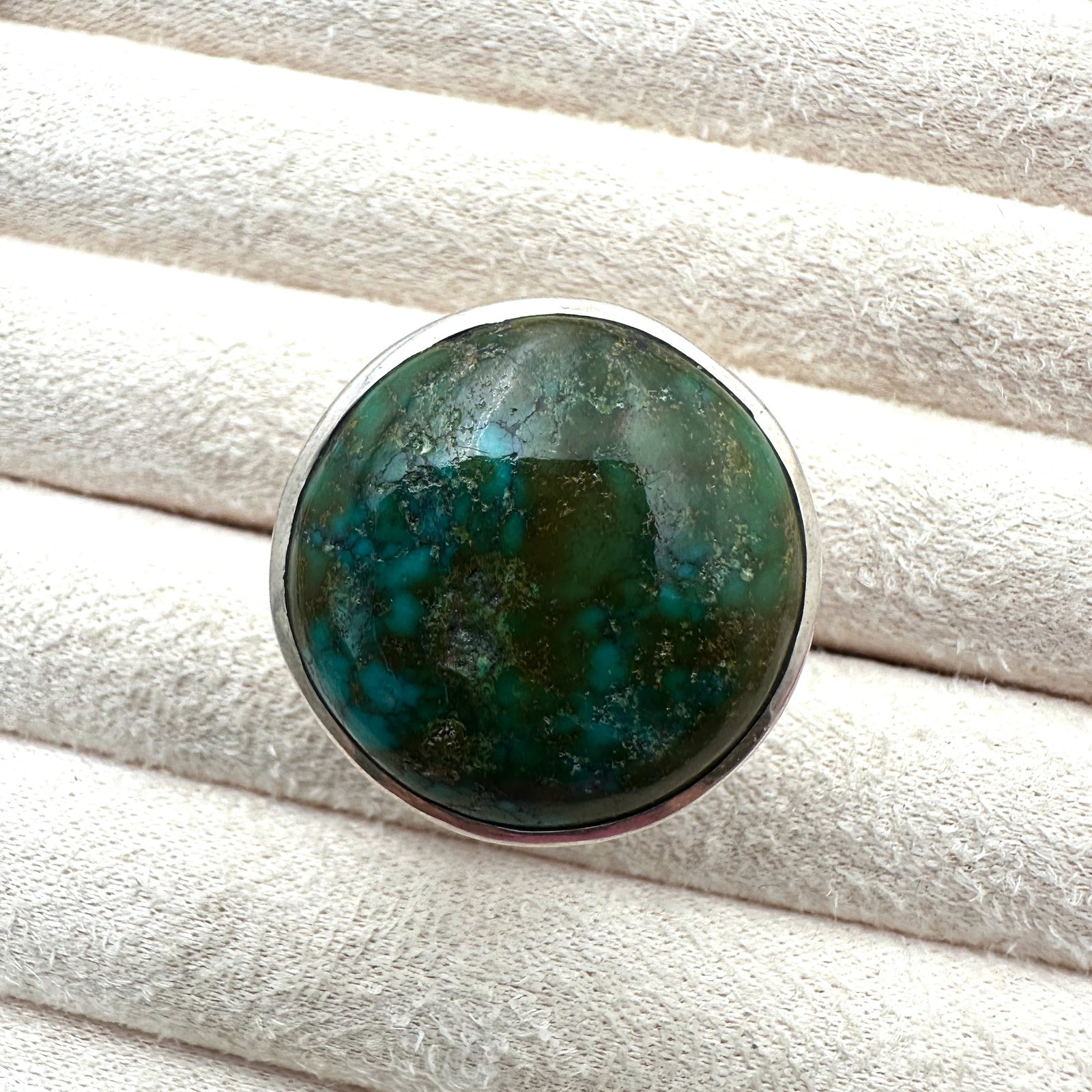 Blue Green Turquoise Sterling Silver Ring Size 8: Blue Green Turquoise Sterling Silver Ring Size 9