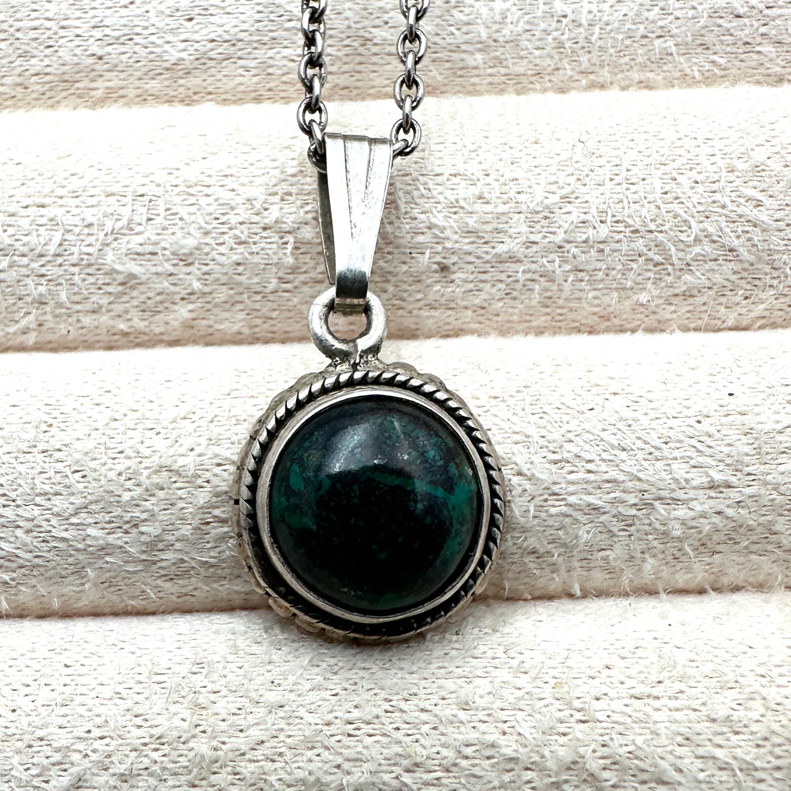 Crown Silversmith Eilat Gemstone Pendant Sterling Silver Necklace 18 Inch: Crown Silversmith Eilat Gemstone Pendant Sterling Silver Necklace 18 Inch