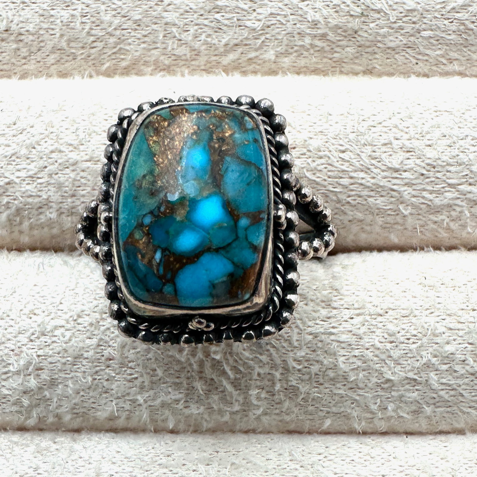 Turquoise Sterling Silver Ring Size 9.5: Turquoise Sterling Silver Ring Size 9.6