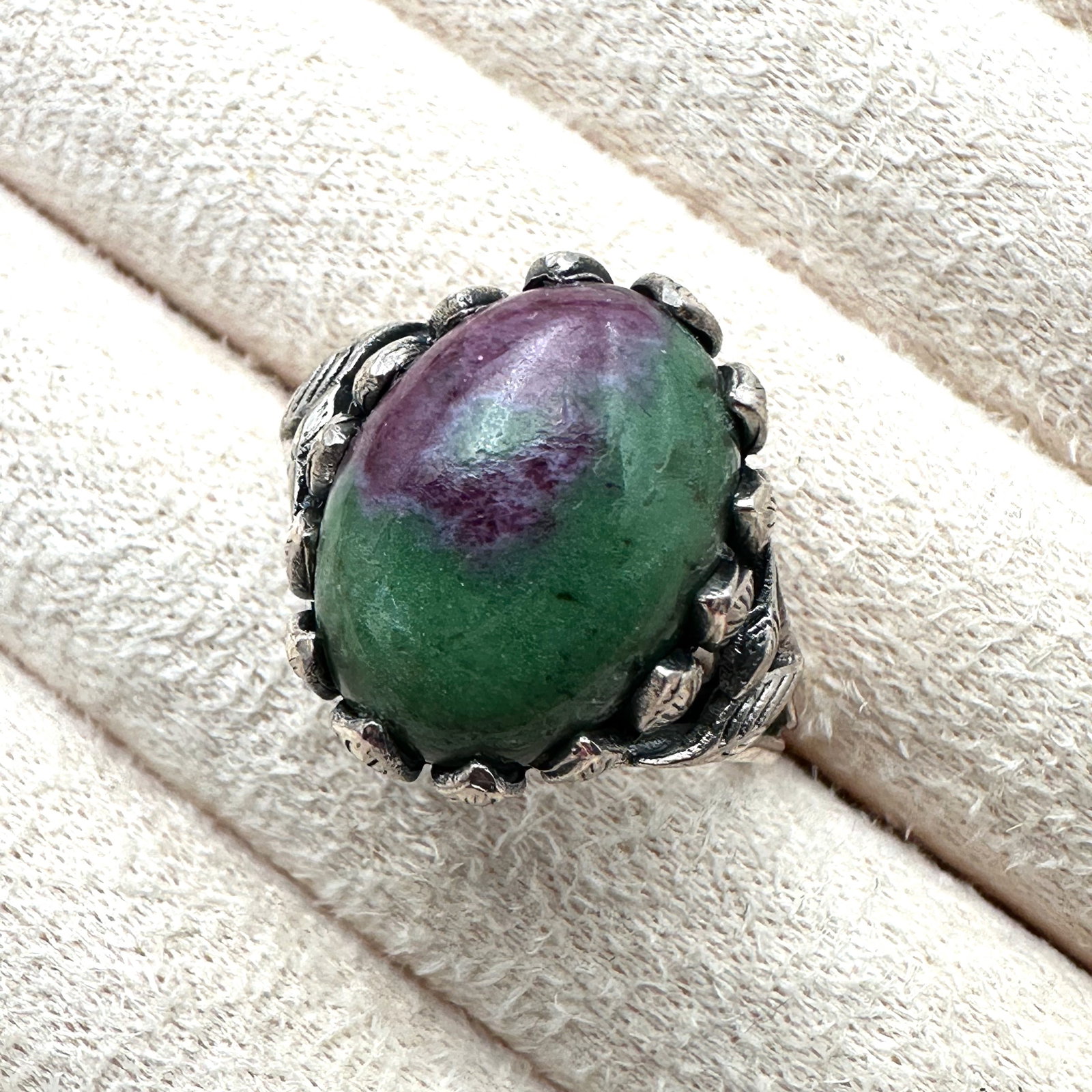 Ruby Zoisite Purple Green Gemstone Sterling Silver Ring Size 9: Ruby Zoisite Purple Green Gemstone Sterling Silver Ring Size 10