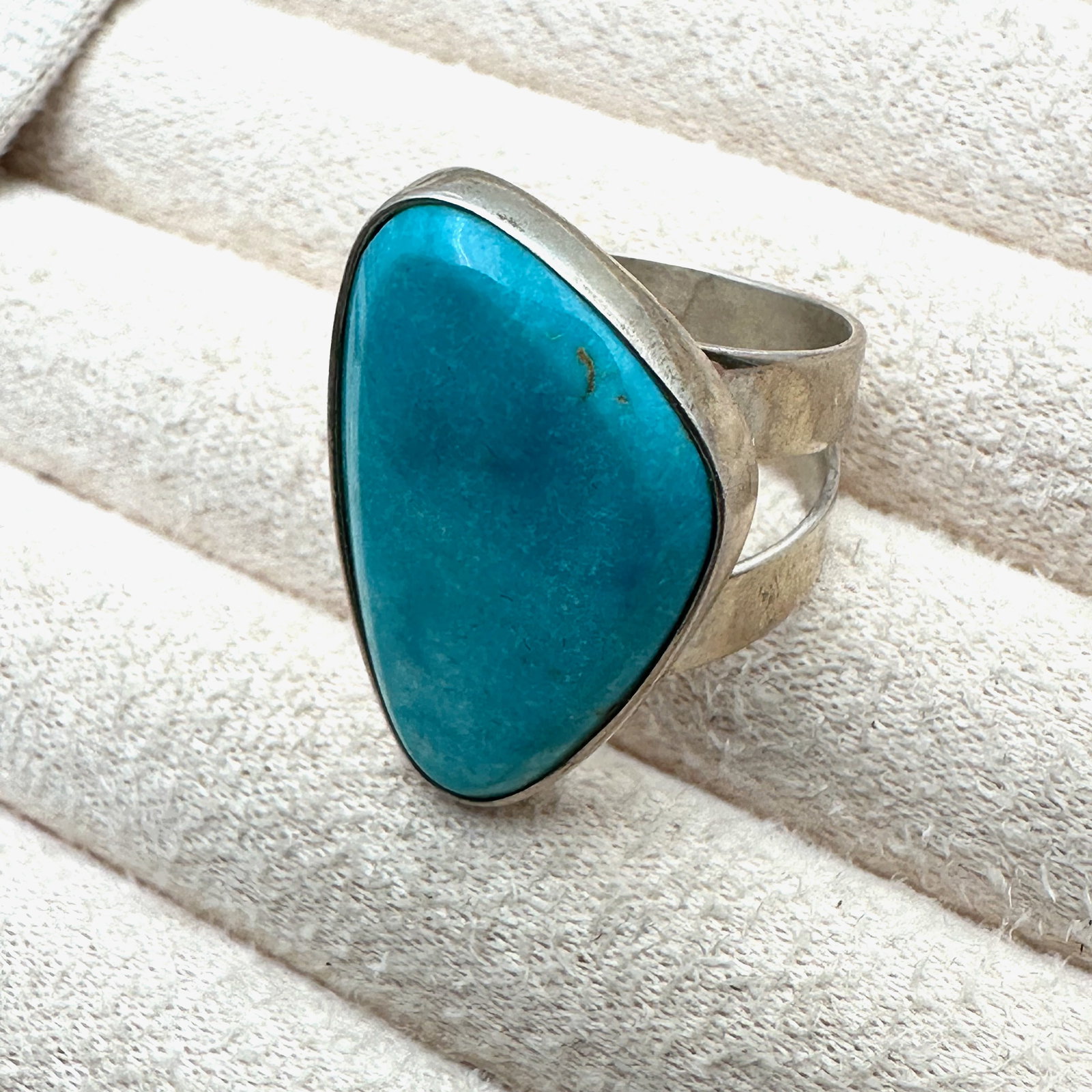 Jay King Mine Finds Blue Turquoise Sterling Silver Ring Size 8 (1 of 2)