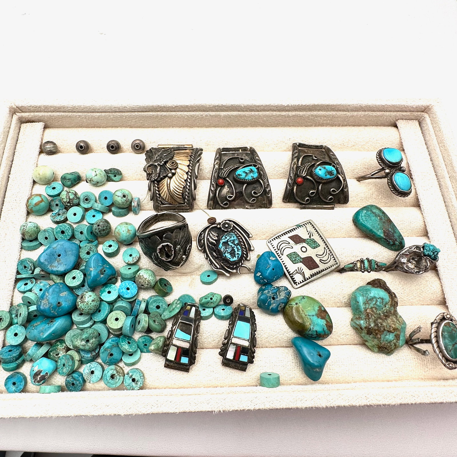 For Repair Native American Sterling Silver Rings Watch Tips Loose Turquoise Beads and More: For Repair Native American Sterling Silver Rings Watch Tips Loose Turquoise Beads and More