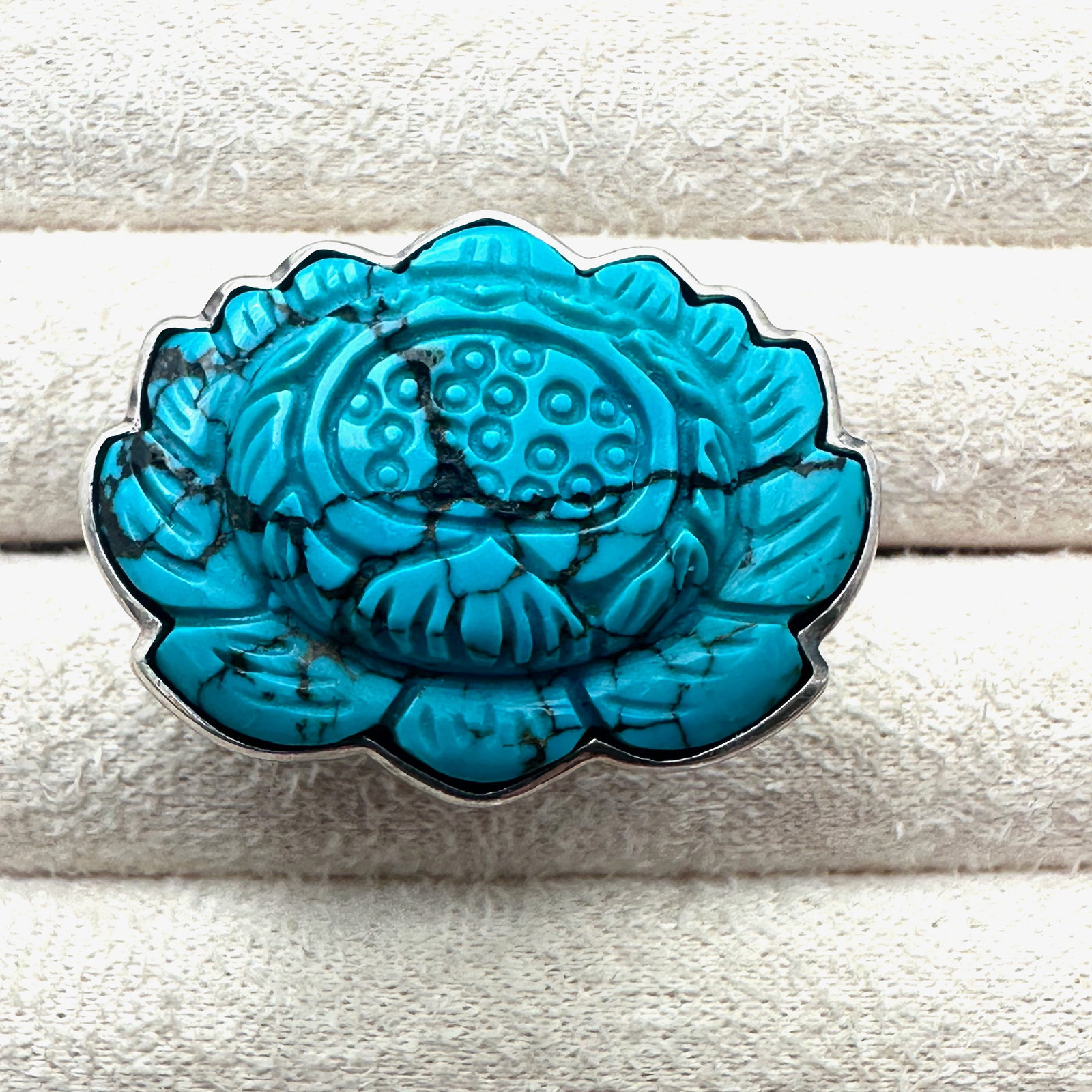 Amy Kahn Russell Turquoise Sterling Silver Ring Size 8 (1 of 2)