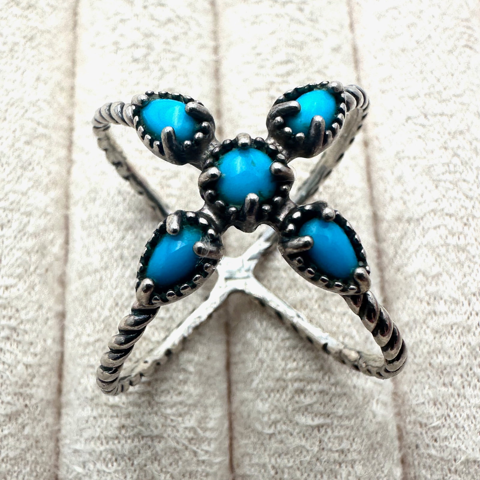 Carolyn Pollack Blue Turquoise Sterling Silver Ring Size 10: Carolyn Pollack Blue Turquoise Sterling Silver Ring Size 11