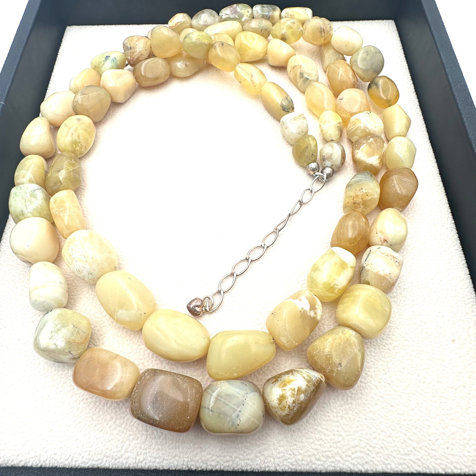 Jay King Desert Rose Trading Yellow Gemstone Double Strand Necklace 20 to 22 Inch Length: Jay King Desert Rose Trading Yellow Gemstone Double Strand Necklace 20 to 22 Inch Length