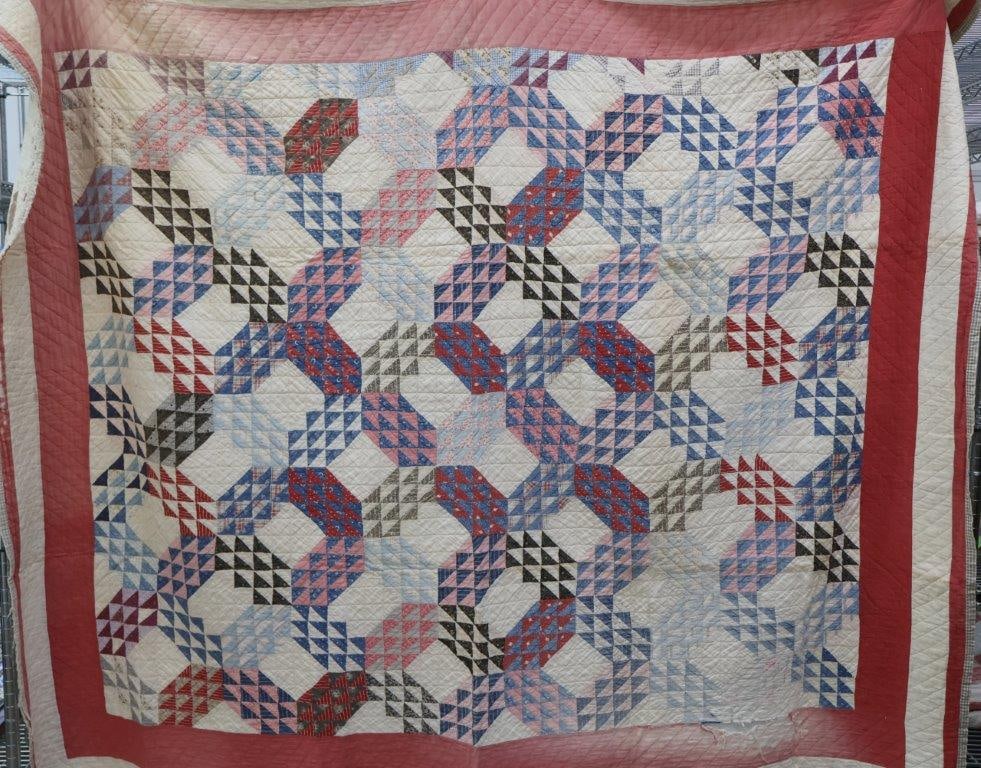 Machine Quilted "Ocean Waves" pattern (1 of 8)
