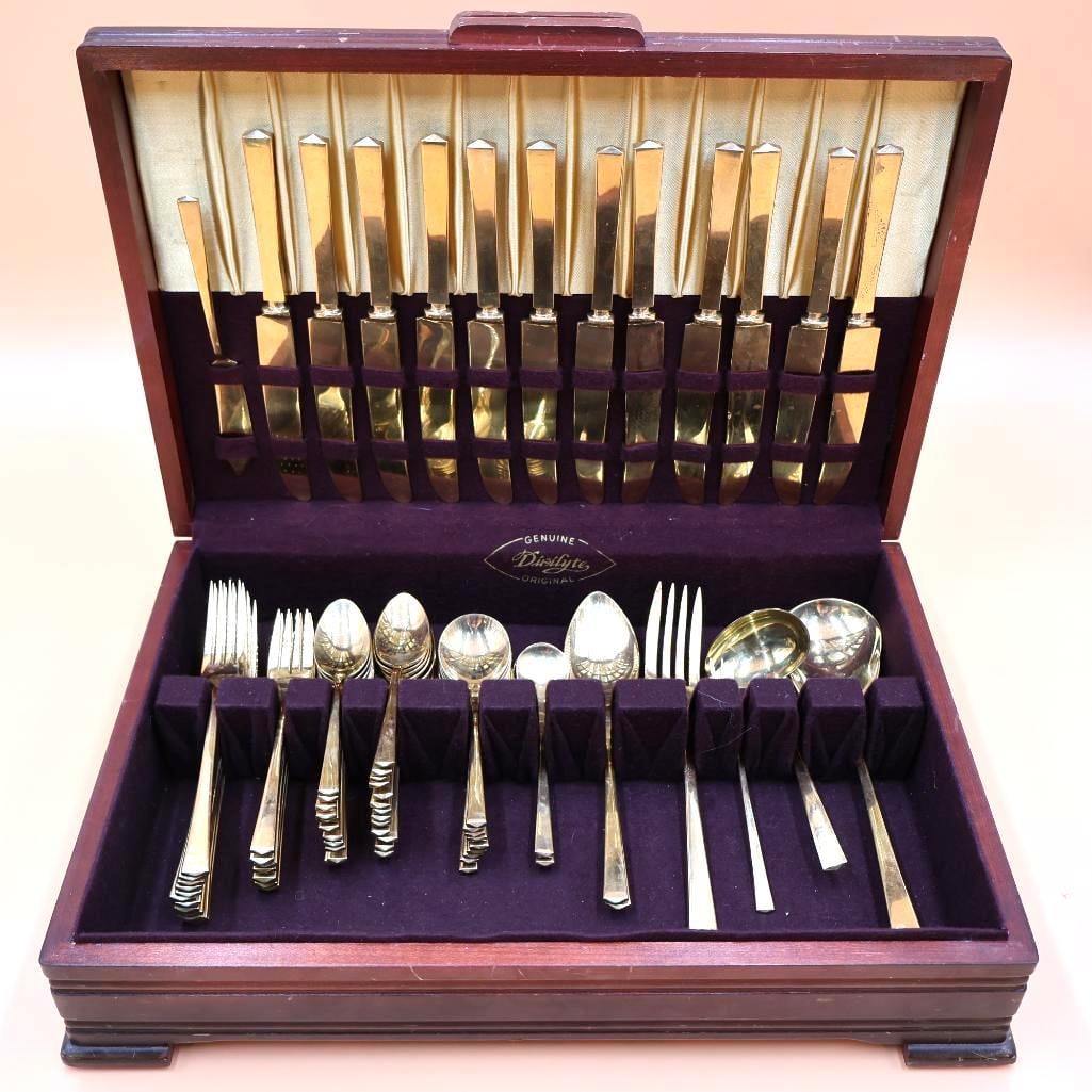 Vintage Gold-Tone Flatware Set with Original Box (1 of 15)