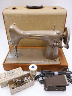 Vintage Free Westinghouse Sewing Machine: Includes 'suitcase' includes rotary attachments, Serial No. 962878