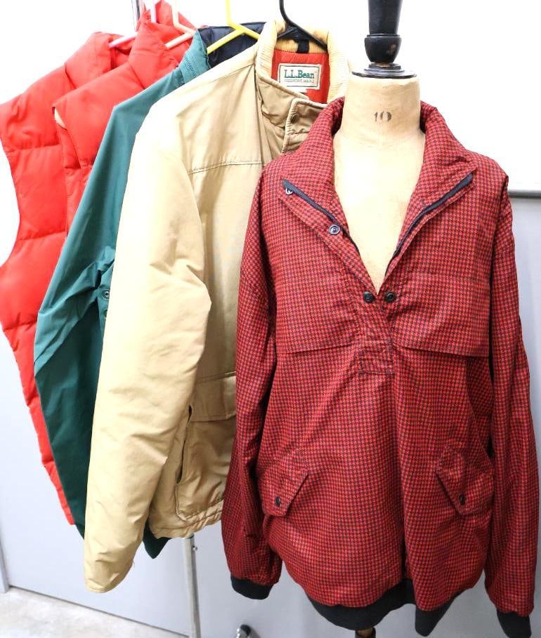 Vintage Outdoor Wear: Includes Sunderland's Cygnet Ladies Weatherbreater golf jacket, made in Scotland size S. Also includes L.L. Bean, Stearns, REI Co-Op matching vests