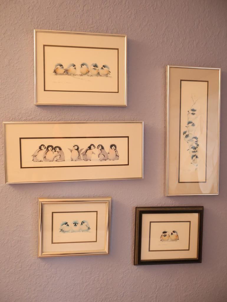 Eight Framed Bird Art Prints (1 of 11)