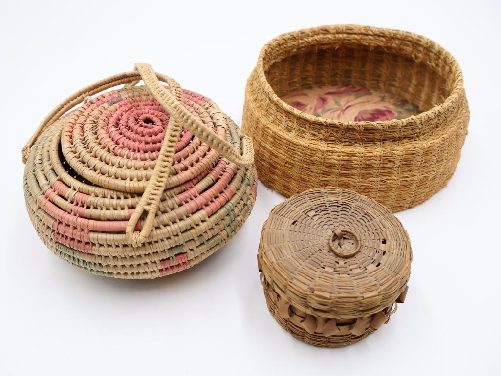 Collection of Three Small Assorted Baskets (1 of 18)