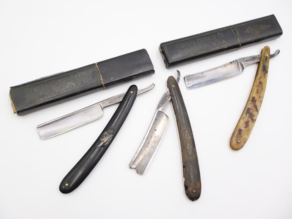 Two Straight Razor Cases and Three Straight Razors (1 of 19)