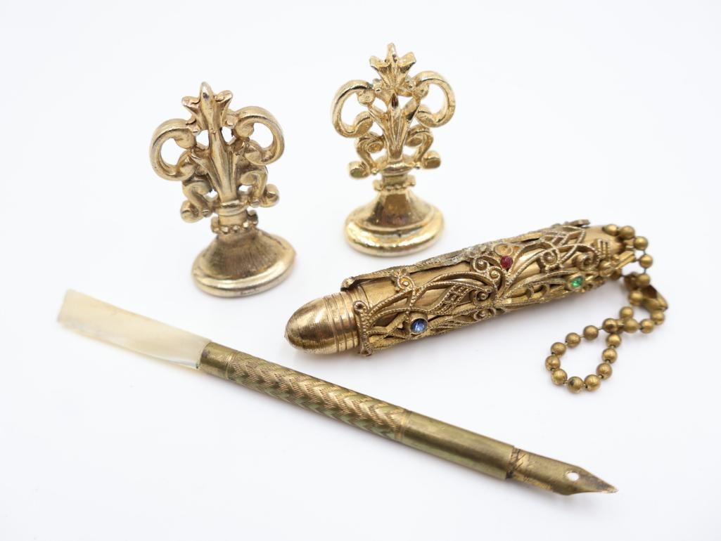 Ornate Vintage Writing and Desk Accessories (1 of 13)