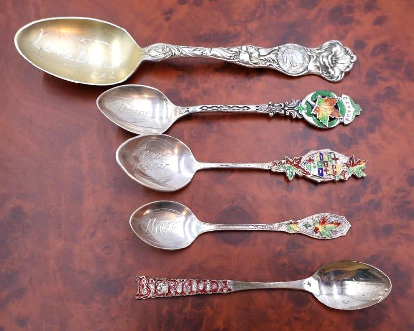 Five Sterling Silver Collectors Spoons (1 of 8)
