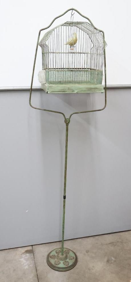Antique Bird Cage and Stand (1 of 15)