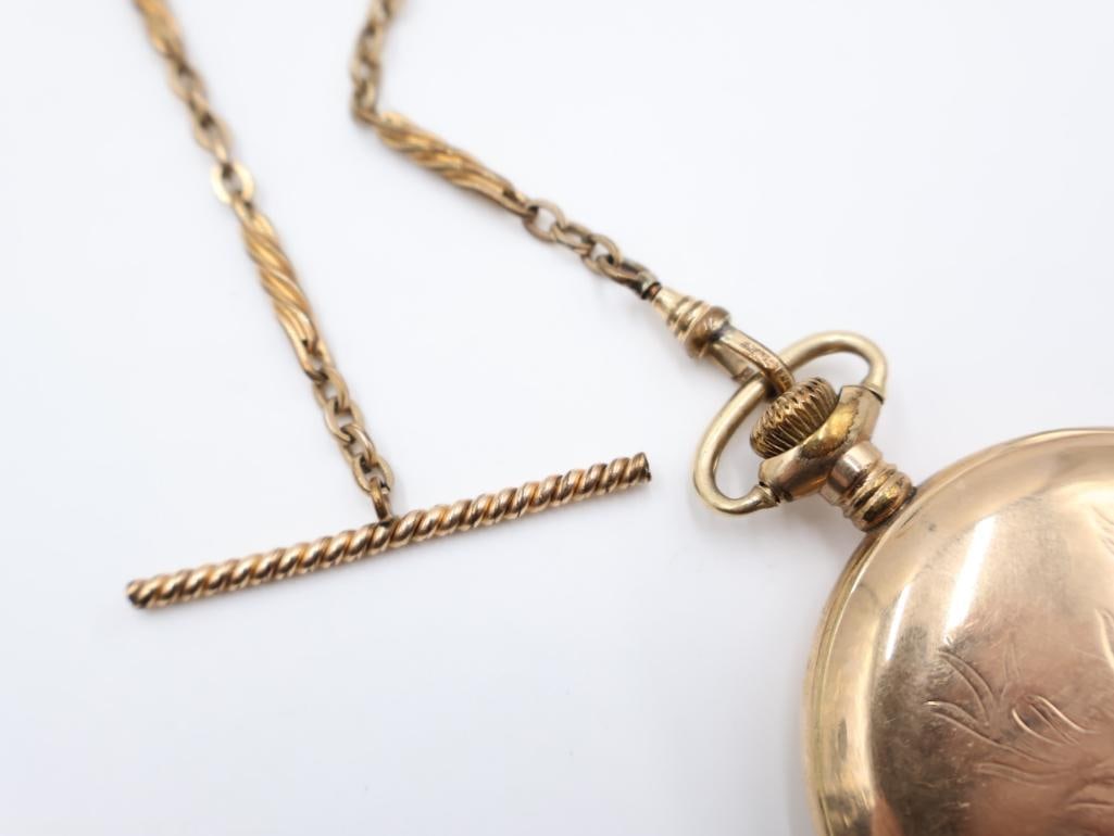 Antique Gold-filled Elgin 21 Jewel pocket watch - 10