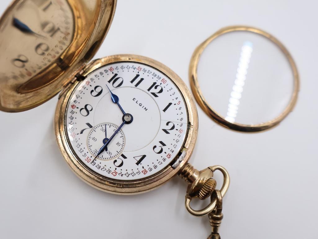 Antique Gold-filled Elgin 21 Jewel pocket watch - 11