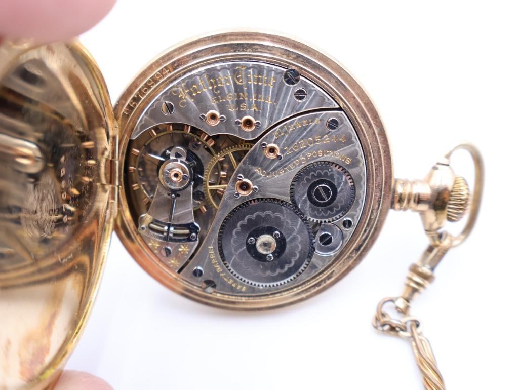 Antique Gold-filled Elgin 21 Jewel pocket watch - 17