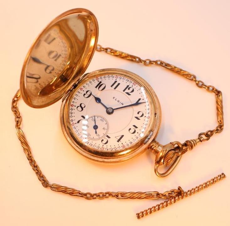 Antique Gold-filled Elgin 21 Jewel pocket watch - 2
