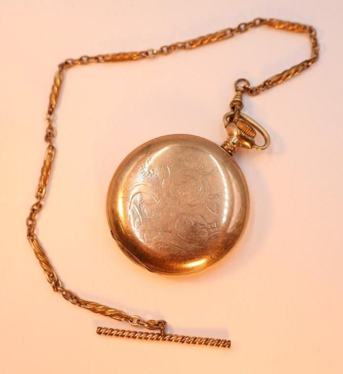 Antique Gold-filled Elgin 21 Jewel pocket watch - 5