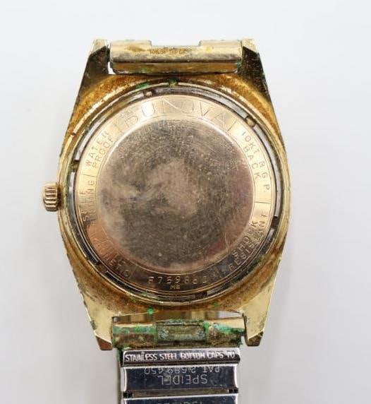 Two Vintage Rolled Gold Bulova Men's Wrist Watches - 12