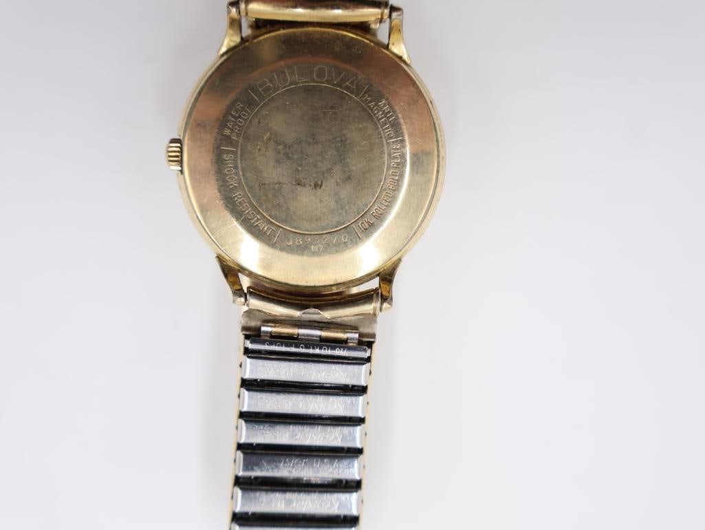Two Vintage Rolled Gold Bulova Men's Wrist Watches - 7