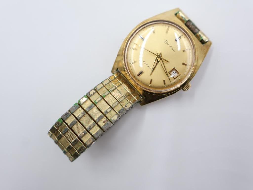 Two Vintage Rolled Gold Bulova Men's Wrist Watches - 9