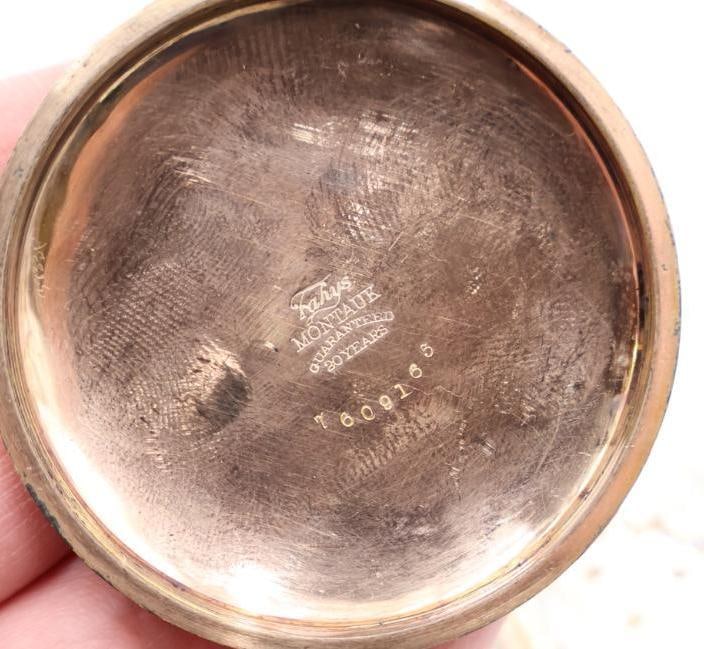 Antique Hamilton railroad-grade open-face pocket watch with Baseball Bat Ornate Chain - 12