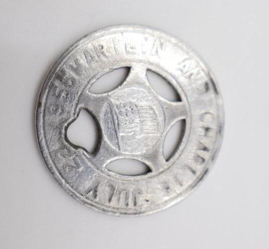 Folding opera glasses, Belt Buckle and Collectible Tokens - 5