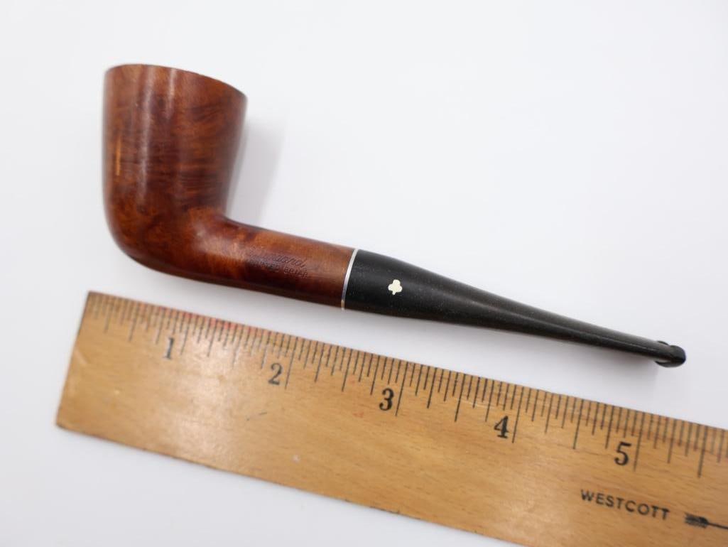 Vintage Kaywoodie Super Grain tobacco pipe, and tested 14k Tie Clip - 6