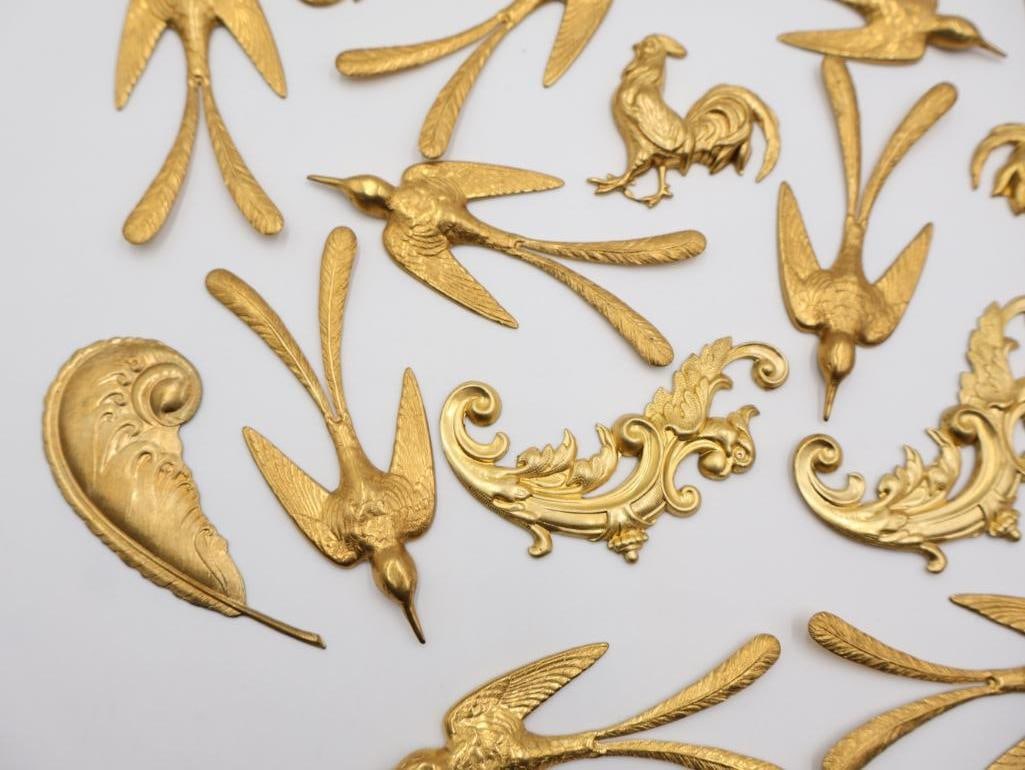 Brass swallow and orante stampings - 8