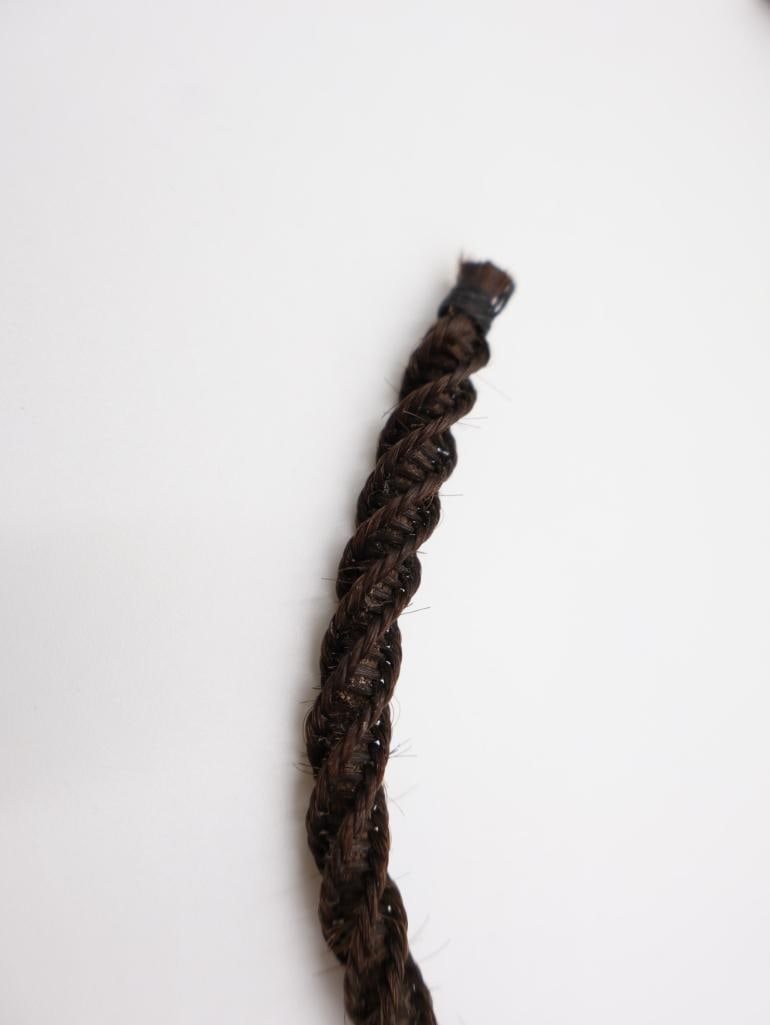 Victorian-era Hairwork Chain, a Picture Pin, and a Vintage Tintype Photo - 8