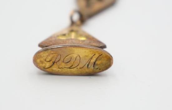 Antique Golld Gold Ladies Hampden "Molly Stark" gold filled and a matching chatelaine - 10