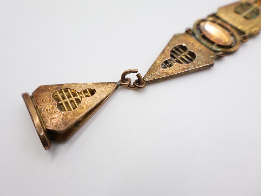 Antique Golld Gold Ladies Hampden "Molly Stark" gold filled and a matching chatelaine - 11