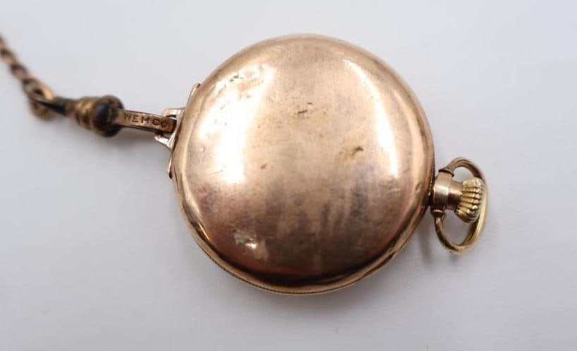 Antique Golld Gold Ladies Hampden "Molly Stark" gold filled and a matching chatelaine - 5