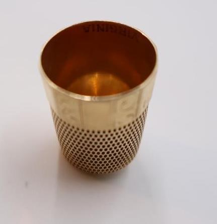 Antique gold thimbles, likely from the Victorian era circa 1880s - 6