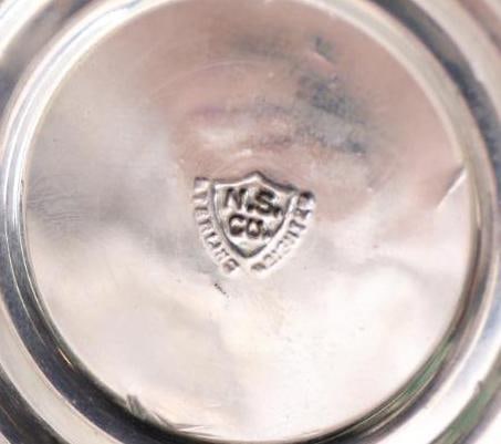 Vintage Sterling Silver Lidded Vanity Jar and Sterling Weighted Vase and Candlestick - 12